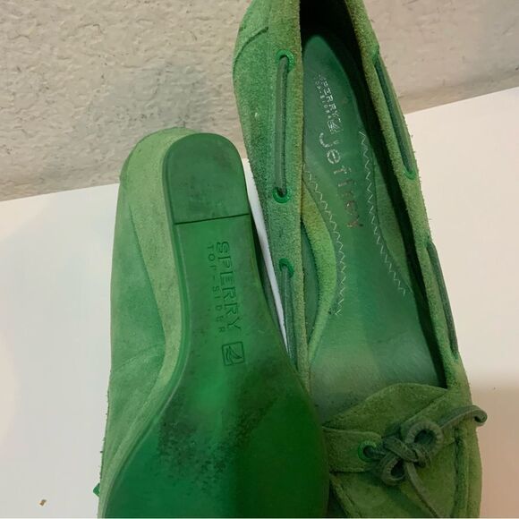 Sperry Top-Sider Jeffrey suede Green Wedges - Picture 9 of 11